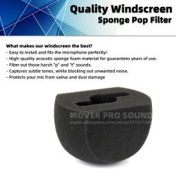 Para zoom h4n h 4 h4 n windscreen recorder mic anti pop filtro de tela espuma brisa microfone esponja windproof vento escudo - Image 2