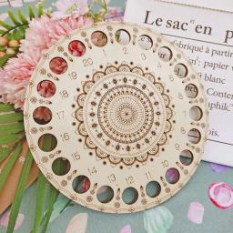 Organizador de bordado diy de madeira e mandala, suporte para linha de ponto cruz, armazenamento de agulhas artesanais, acessórios para costura, artesanato, 1 peça - Image 5