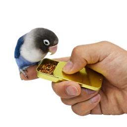 1 pc mini ferro pode alimentos frascos adequados para periquitos cockatiels conures periquitos lovebirds e outros pequenos/médios pássaro treinamento - Image 5