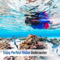 Conjunto de snorkel com montagem Gopro para homens e mulheres, máscaras de mergulho, óculos anti-nevoeiro, lente espelho, equipamento de natação - Image 6