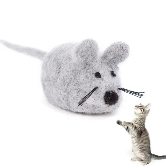 Brinquedo de catnip fofinho em forma de ratinho para gatos - Ideal para mastigar e brincar