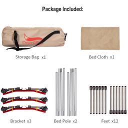 Deserto & raposa acampamento berço dobrável cama de dormir com saco de transporte portátil dobrável acampamento cama para adulto crianças caminhadas ao ar livre piquenique - Image 4