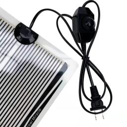 Tapete térmico para répteis, com controle de temperatura ajustável, incubadora, para lagarto, tartaruga, cobra, tomada ue/eua, 5-35w - Image 4