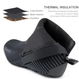 Capa para sapatos de ciclismo, capa de neoprene para sapatos de bicicleta resistente à água, cobertura completa de sapatos de chuva para estrada e mtb, inverno - Image 4