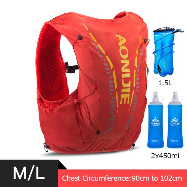 Mochila Avançada AONIJIE para Hidratação com Bexiga de Água Macia - Ideal para Caminhadas, Trilhas, Corridas e Maratonas, Capacidade de 12L, Modelo C962
