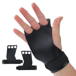 Ginástica de carbono apertos de mão luvas de ginásio de treino de levantamento de peso proteção de palma para kettlebell puxar para cima ginástica crossfit grip - Image 2