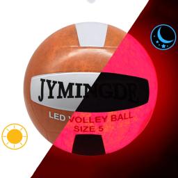 Impermeável LED Light Up Bolas De Voleibol, Bolas De Treinamento, Praia Luminosa, Borracha, Brilho No Escuro, Tamanho 5 - Image 1