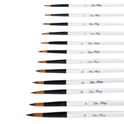 Artista Pincéis de Pintura para Aquarela Acrílica Pintura A Óleo, Art Craft Kit, 12Pcs por Conjunto - Image 3