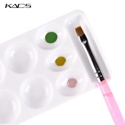 Kads unha arte paleta de cores 10 grades de plástico gel unha polonês desenho cor placa de mistura bandeja com escova titular diy pintura ferramenta - Image 2