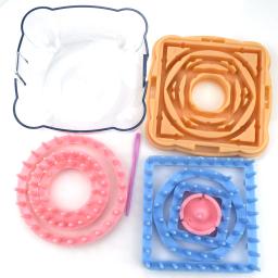 6 pçs ferramentas de tricô tear flor padrão fabricante fio lã agulha tricô tear máquina costura ferramentas crochê gancho conjunto - Image 3