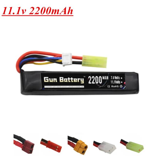 Carregador de Bateria Lipo 3S 11.1V 2200mAh para Pistola de Água Mini Airsoft e Brinquedos Elétricos RC