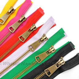 5 # colorido de alta qualidade open-end 2-ways zip duplo sliders cobre metal zíper diy artesanato para costura pano bolso vestuário - Image 3