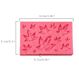 Molde de silicone com folha de bordo faça você mesmo, forma de cozimento de cupcake, ferramentas de decoração de bolo de fondant, pasta de goma, chocolate, doces, argila, moldes - Image 5