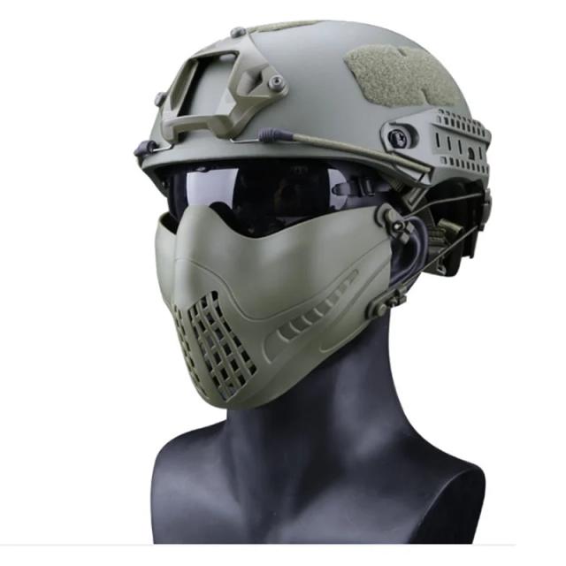 Máscara Tática de Airsoft e Paintball para Proteção Facial em Aço - Equipamentos de Aventura ao Ar Livre