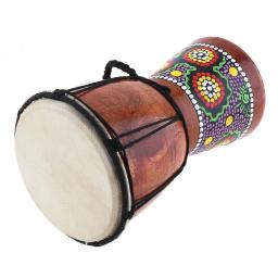 6 Polegada tambor de djembe africano profissional clássico pintura madeira pele cabra bom som tradicional instrumento musical tambor - Image 3