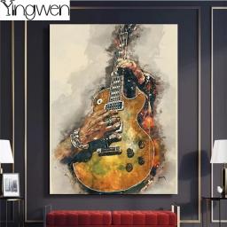 5d diy pintura diamante guitarra diamante mosaico ponto cruz kit bordado strass imagens instrumento musical arte decoração da sua casa - Image 1