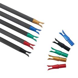 6 pçs archery arrow nock id 6.2mm alumínio nock diy para caça tiro com flecha acessórios - Image 5