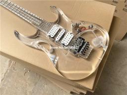 Alta qualidade acrílico cristal plexiglass transparente polietileno duplo balanço guitarra elétrica, livre de frete - Image 3