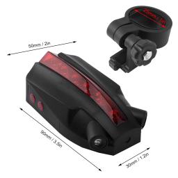 Boruit-levou luz traseira para mountain bike, luz de segurança, aviso, lâmpada vermelha, noite equitação acessórios - Image 5