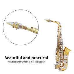 Kit de boquilha de cristal chato, alto saxofone, transparente, com clipe/palheta, portátil, para música, acessórios para sax - Image 2