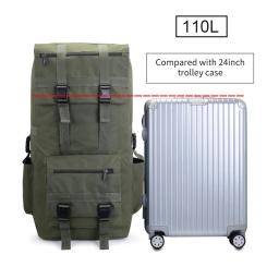Grande mochila para caminhadas ao ar livre e acampamento para homens, mochila de escalada e trekking, sacos táticos, mala de bagagem 110L - Image 4