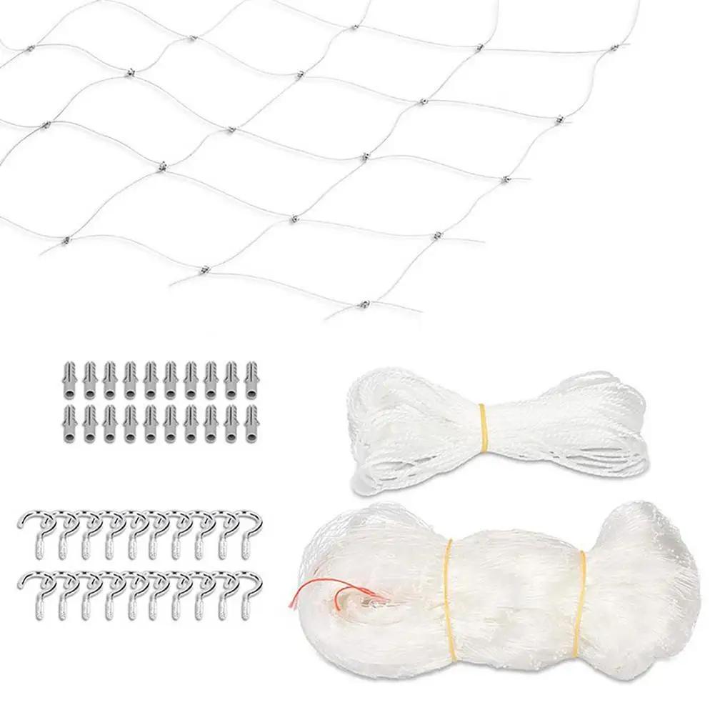 Gato rede de proteção de segurança pet cerca de proteção de segurança de animais de estimação de proteção de náilon transparente pet anti-queda net com kit de fixação para varanda & janela - Image 1