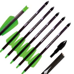 Arco e flecha Besta para Caça Tiro, Setas De Carbono Puro, Sharp Broadhead Dicas Spine350, EK Sistema R9, 7.5" - Image 1