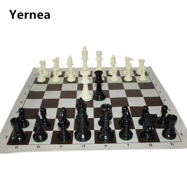Conjunto de Jogos de Tabuleiro King 97mm com Tabuleiro de Xadrez e Jogos Clássicos em Plástico Durável
