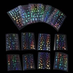 Adesivos decorativos holográficos transparentes, design holográfico de círculos mágicos, folha clara para DIY, resina UV, artesanato suprimentos de enchimento, 20 estilos - Image 1
