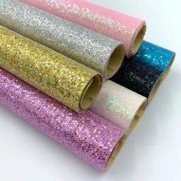 Auto-adesivo Diamante Glitter PU Couro Falso, Material De Tecido De Faísca De Vinil, Artesanato Arcos Decoração, Artesanal DIY - Image 5