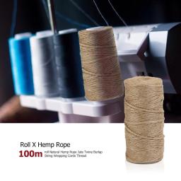 100m/rolo corda de cânhamo natural juta corda de serapilheira que envolve cabos linha diy scrapbooking artesanato decoração festa de casamento presente - Image 3