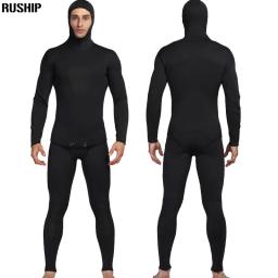 Roupa de mergulho masculina 3mm, traje de banho de neoprene preto para mergulho submarina, snorkel, conjunto de roupa de mergulho - Image 3
