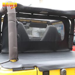 Bawa couro tronco do carro pet esteira isolamento net capa para jeep wrangler tj 1997-2006 acessórios de proteção interior do carro - Image 2