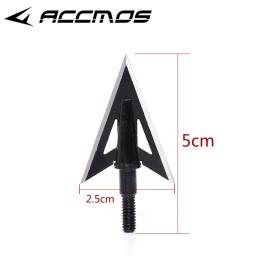 2 lâminas afiada cabeças de seta caça broadheads rosca parafuso em tiro com arco e flecha de pesca dicas cabeça pontos tiro com arco aço - Image 2