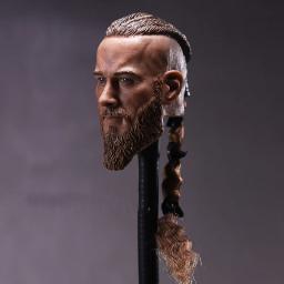 Viking Head Sculpt para Homens, Bonecas Figuras de Ação, Head Sculpt, Trança para 12 ", Escala 1:6 - Image 5