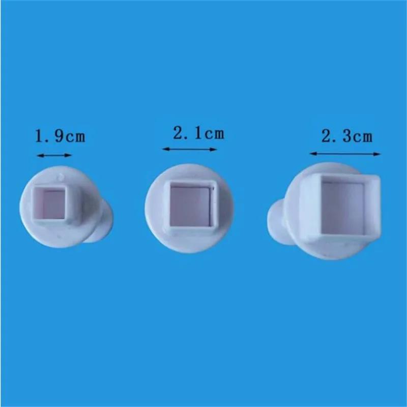 Forma redonda de flor quadrada de coração 3 embutida formato de coração e estrela para decoração de bolo fondant em formato de goma pasta americana artesanato cortador de açúcar ferramentas para biscoitos - Image 1