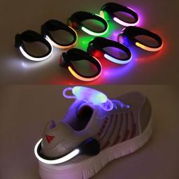 Luz de advertência segurança para esportes ao ar livre noite correndo andar ciclismo led luminoso clipe sapato luz da bicicleta acessórios - Image 1