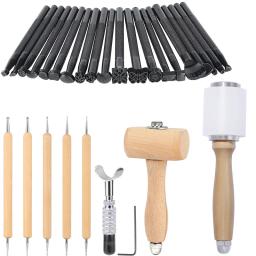 LMDZ Leather Craft Tools Kit, costura, estampagem, gravação, soco, sela, groover, escultura, conjunto de martelos para trabalho em couro - Image 2