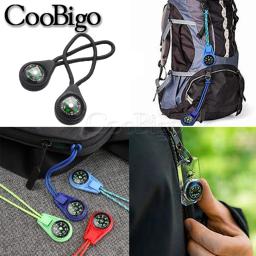Bússola de plástico com zíper, puxar com alça, mochila ao ar livre, sobrevivência, acampamento, acessórios de vestuário, preto, 5 peças - Image 4