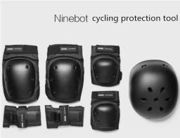 Ninebot Original capacete da equitação no. 9 monociclo equilíbrio bicicleta protector set para adulto e criança conjunto protetor preto - Image 1