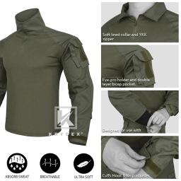 Conjunto de uniforme de combate KRYDEX Gen3, kit de camisa e calças camufladas táticas para caça ao ar livre, roupas verdes Ranger - Image 5