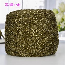100gmetal cor prata seda crochê fios de tricô bordado fio de crochê alize inchado barato macrame fios - Image 4