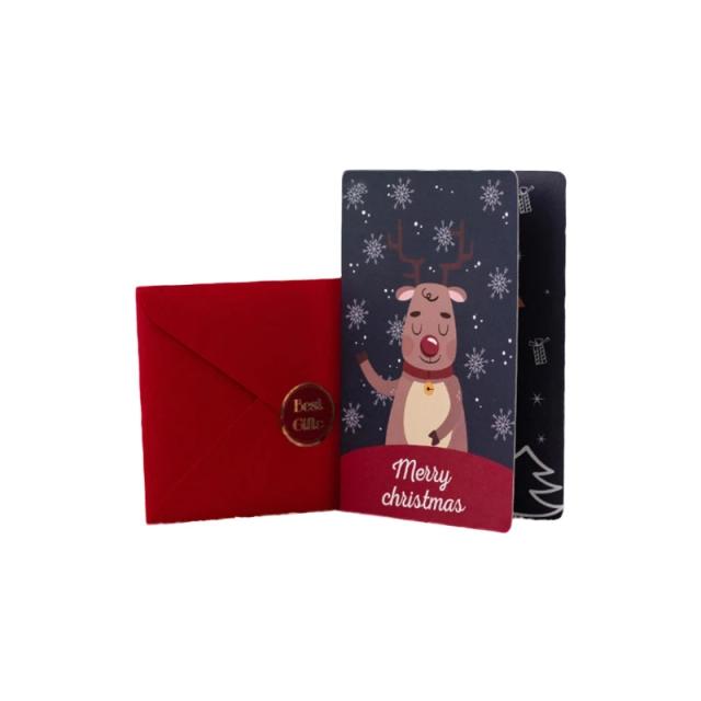 Cartões Postais 3D Felizes de Natal e Ano Novo com Envelope - Ideais para Crianças