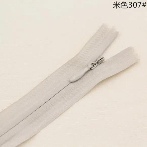 Zíper invisível para roupas de costura, conjunto de 8 peças, 28, 35, 40, 45, 50, 55, 60 cm de comprimento, preto, branco, bege, nylon, zips - Image 1