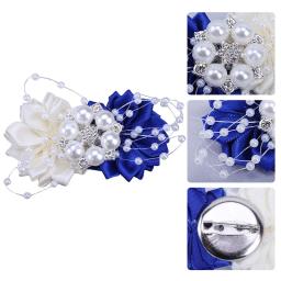 Pérola Rhinestone Corsage de pulso para senhoras, pulseira elástica para a noiva e dama de honra, DIY Wedding Party Props, venda quente, novo, SW049 - Image 5