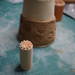 Mini daicy ferramentas de cerâmica estampa de madeira, 2cm mini daicy padrão bloco de gravação de argila, textura de cerâmica suprimentos de arte - Image 6
