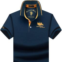 Camisa polo masculina de manga curta camisa de verão nova lapela masculina solta tamanho grande meia manga camiseta de topo roupas masculinas - Image 3
