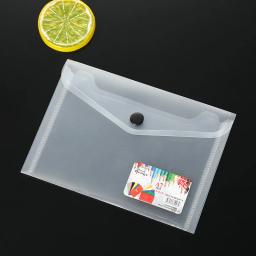 Bolsa de dados fosca com fivela transparente 3 argolas a7 criativa simples bolsa de dados de plástico bolsa de escritório para estudantes bolsa de armazenamento de material de escritório - Image 2