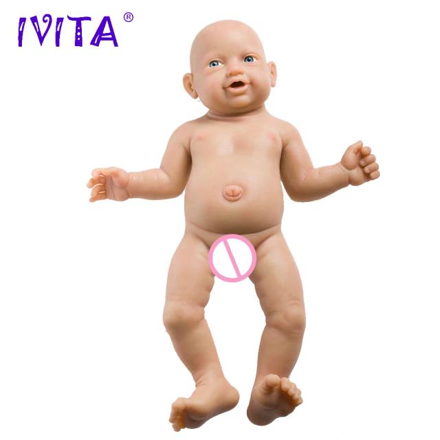 IVITA Bebê Reborn WG1513 Silicone 59cm 5210g Realista Menina