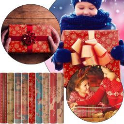 Papel De Embrulho De Natal, Feriado, Casamento, Caixa De Presente De Aniversário, Material De Embalagem, Embalagem De Presente De Ano Novo, Papel Artesanal, L0 - Image 1